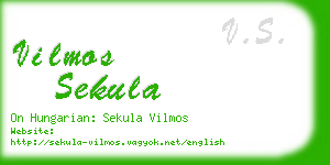 vilmos sekula business card